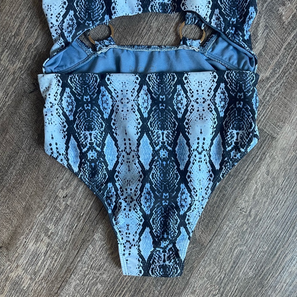 Rachel Roy snakeskin cutout one piece bathing suit - Picture 4 of 11
